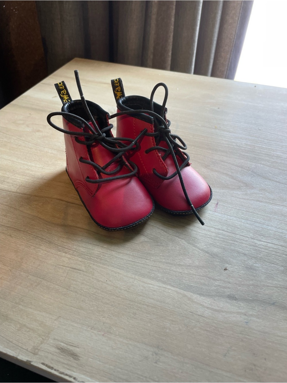 Dr. Martens Kids Red Lace-Up Ankle Boots